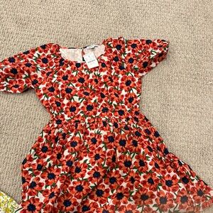 Crewcuts Red and Blue Floral Kids Dress